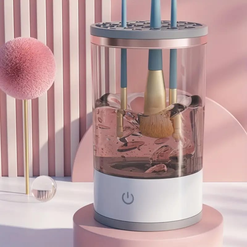 Limpiador de brochas de maquillaje eléctrico