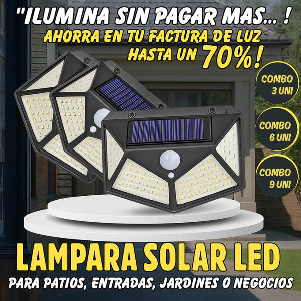 Lámpara Solar LED con sensor | PACK 3 UNDS