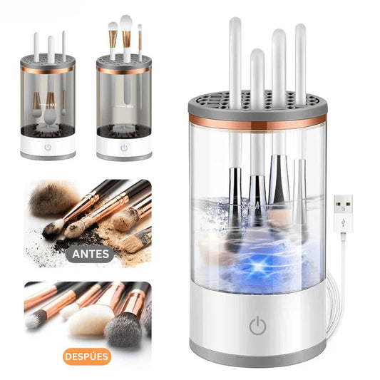 Limpiador de brochas de maquillaje eléctrico