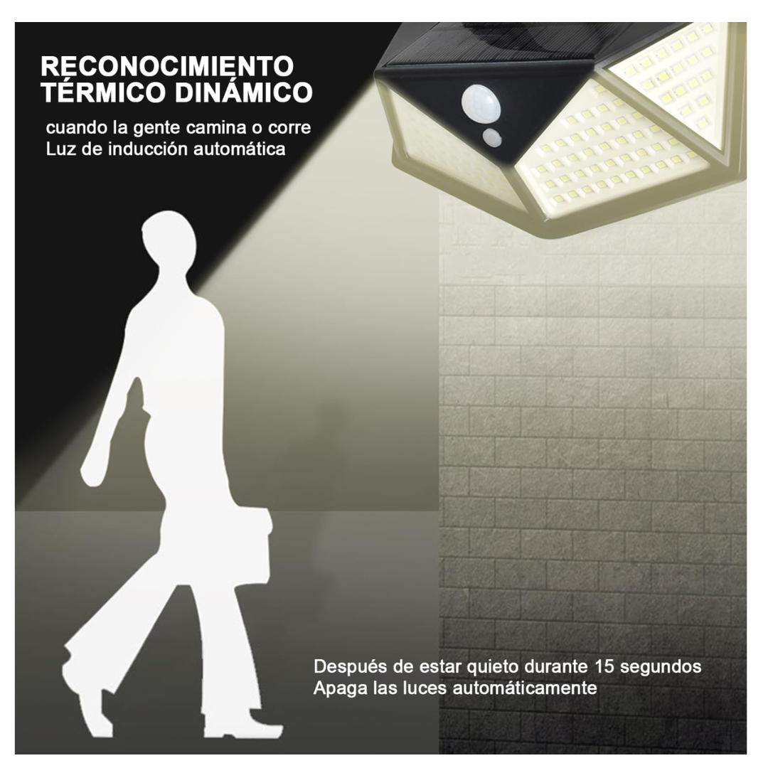 Lámpara Solar LED con sensor | PACK 3 UNDS