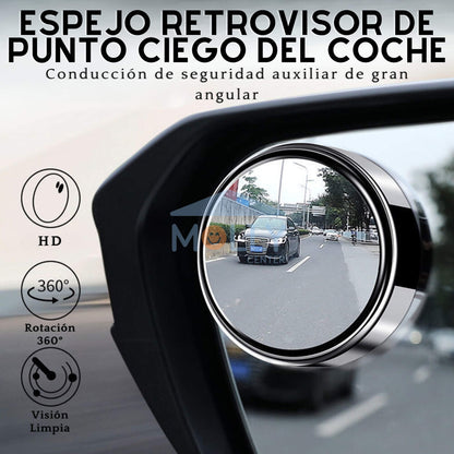 Espejo retrovisor 360° Punto Ciego 2 unidades