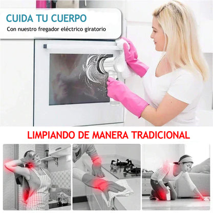 Cepillo eléctrico giratorio para limpieza, 5 en 1, con 5 cabezales reemplazables.